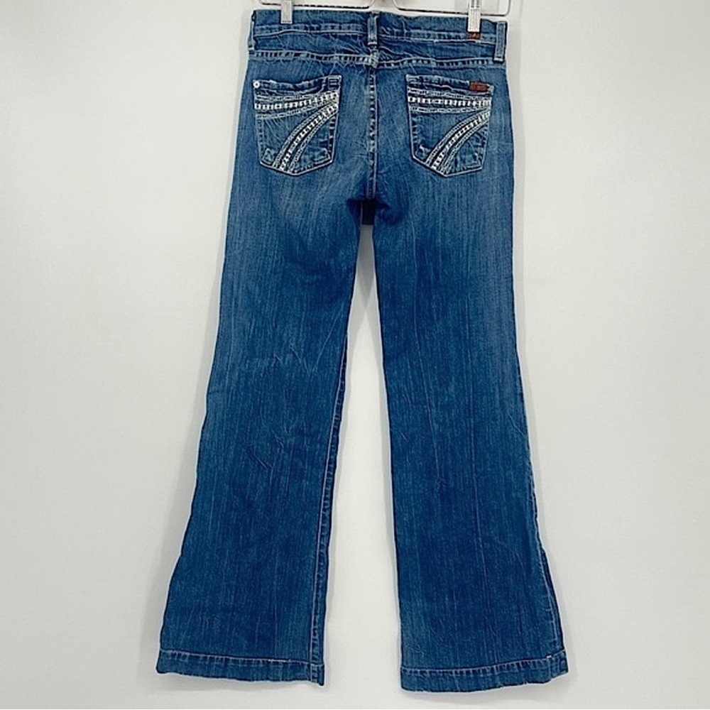 7 for all Mankind DOJO denim jeans women Sz 26 white stitching